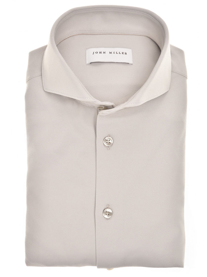 John Miller Slim Fit – Grijs-89% polyamide, 11% elastaan-HEREN SHIRTS-Grijs