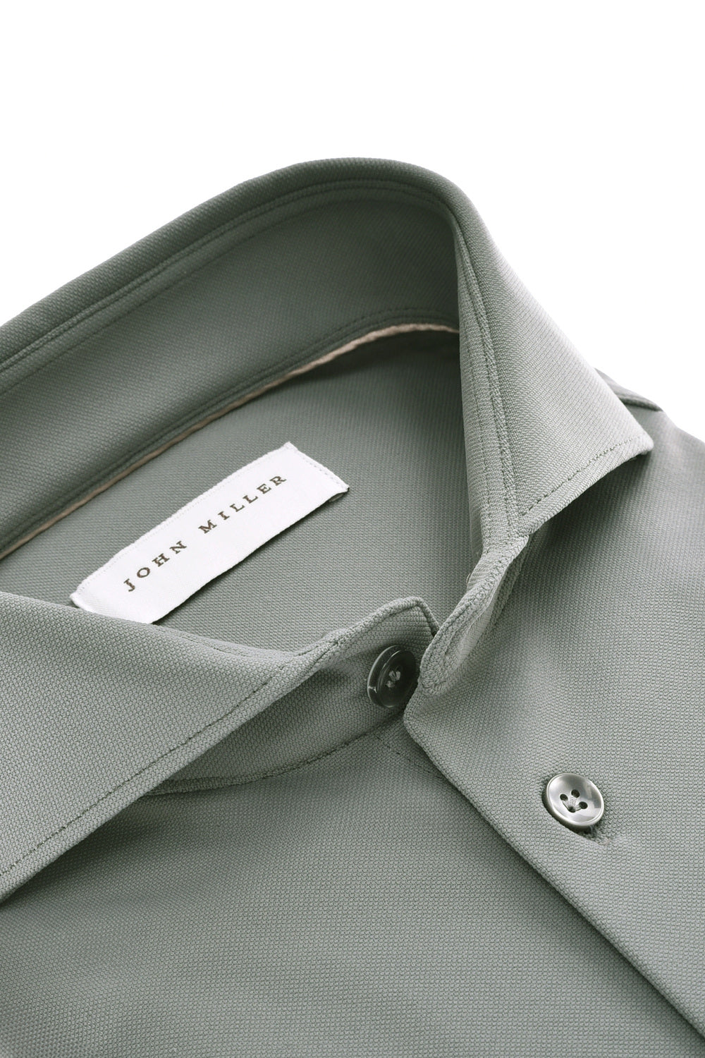 John Miller Slim Fit – Grijs-89% polyamide, 11% elastaan-HEREN SHIRTS-Grijs