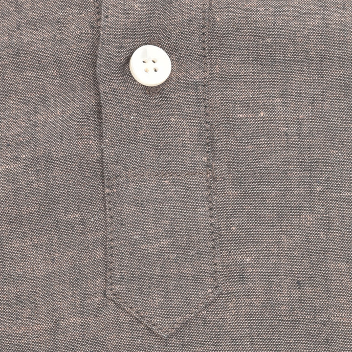 John Miller slim fit linnen mix-55% Linnen<br />45% Katoen-HEREN SHIRTS-Bruin