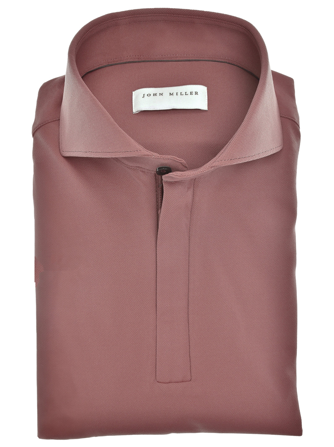 John Miller Slim Fit Long Sleeve Polo – Rood-89% polyamide, 11% elasthaan-HEREN POLO'S & T-SHIRTS-Rood