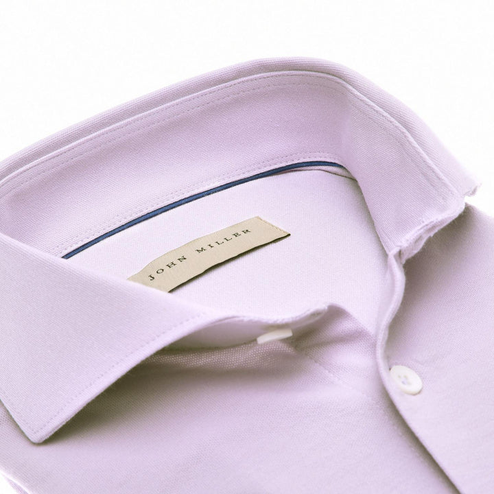 John Miller slim fit overhemd-58% katoen, 29% polyamide, 13% elastaan-HEREN SHIRTS-Paars