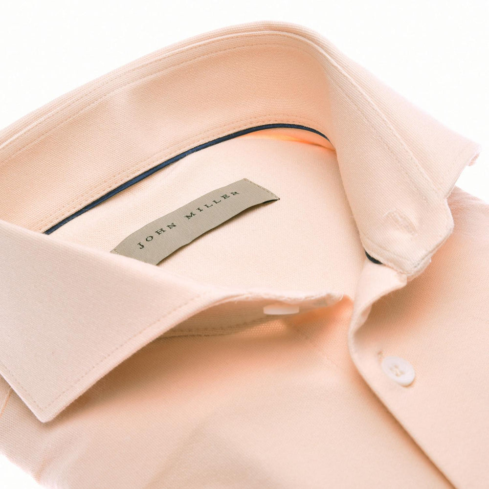 John Miller slim fit overhemd-89% polyamide, 11% elasthaan-HEREN SHIRTS-Oranje