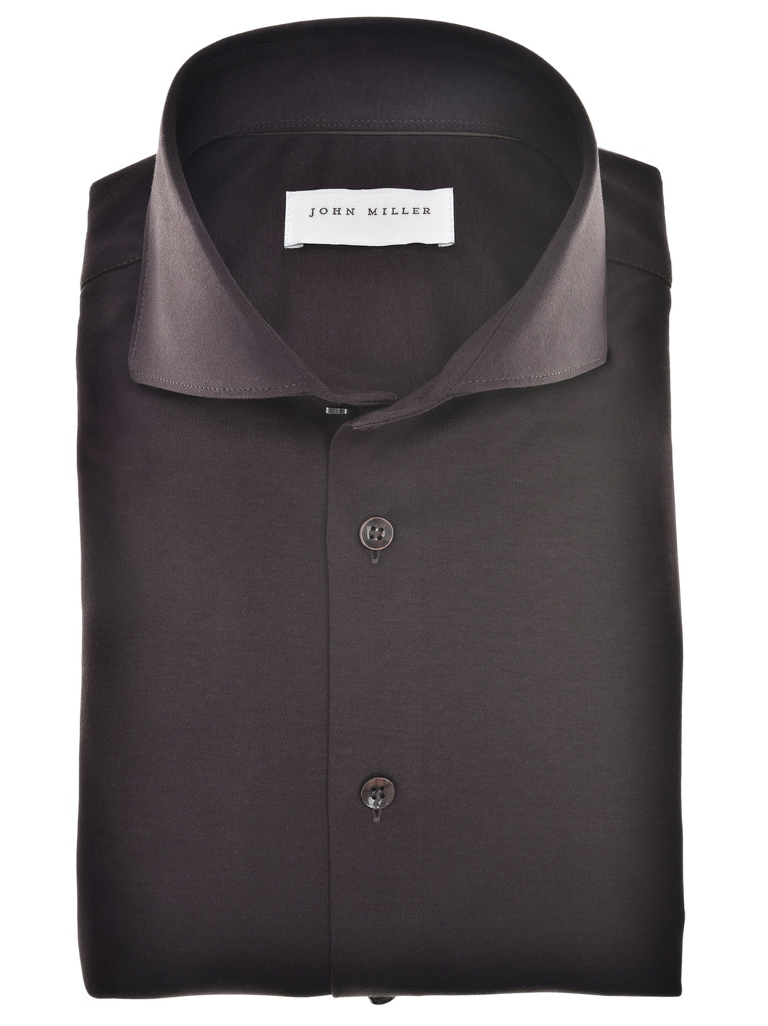 John Miller Slim Fit Overhemd – Bruin-100% katoen-HEREN SHIRTS-Bruin