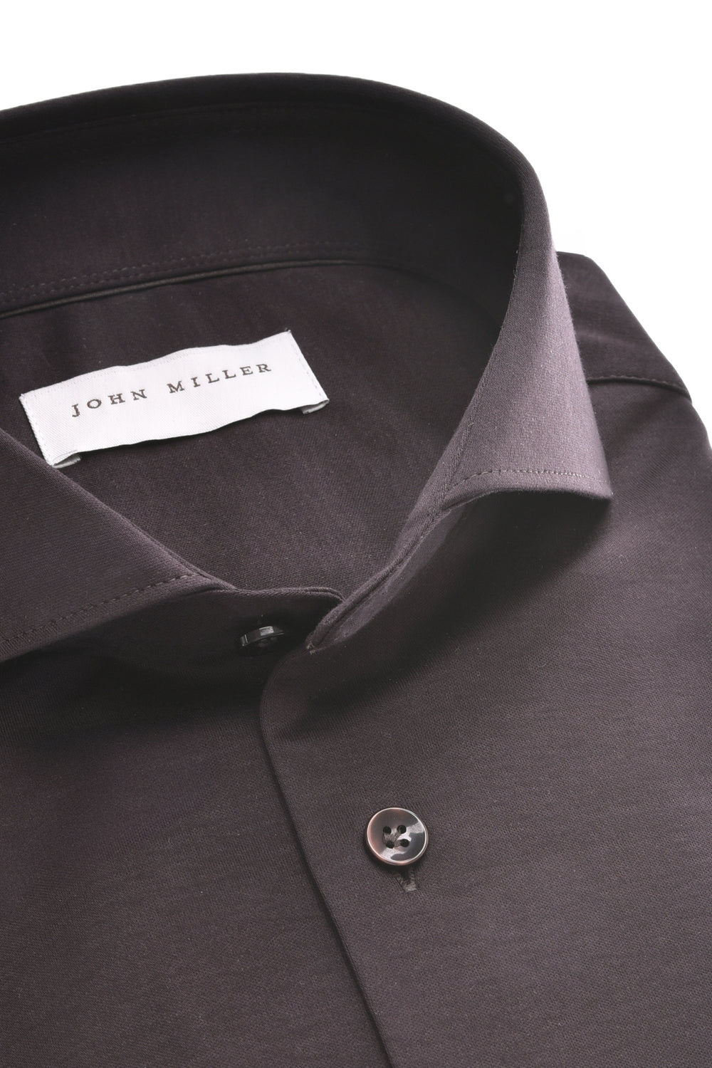 John Miller Slim Fit Overhemd – Bruin-100% katoen-HEREN SHIRTS-Bruin