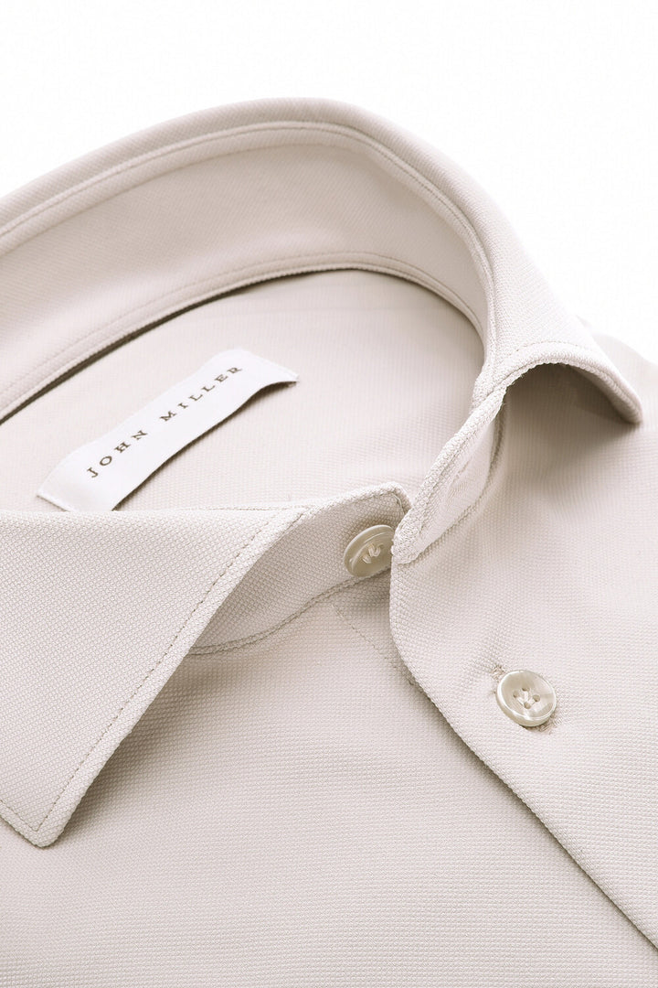 John Miller Slim Fit Overhemd – Grijs-89% polyamide, 11% elastaan-HEREN SHIRTS-Grijs