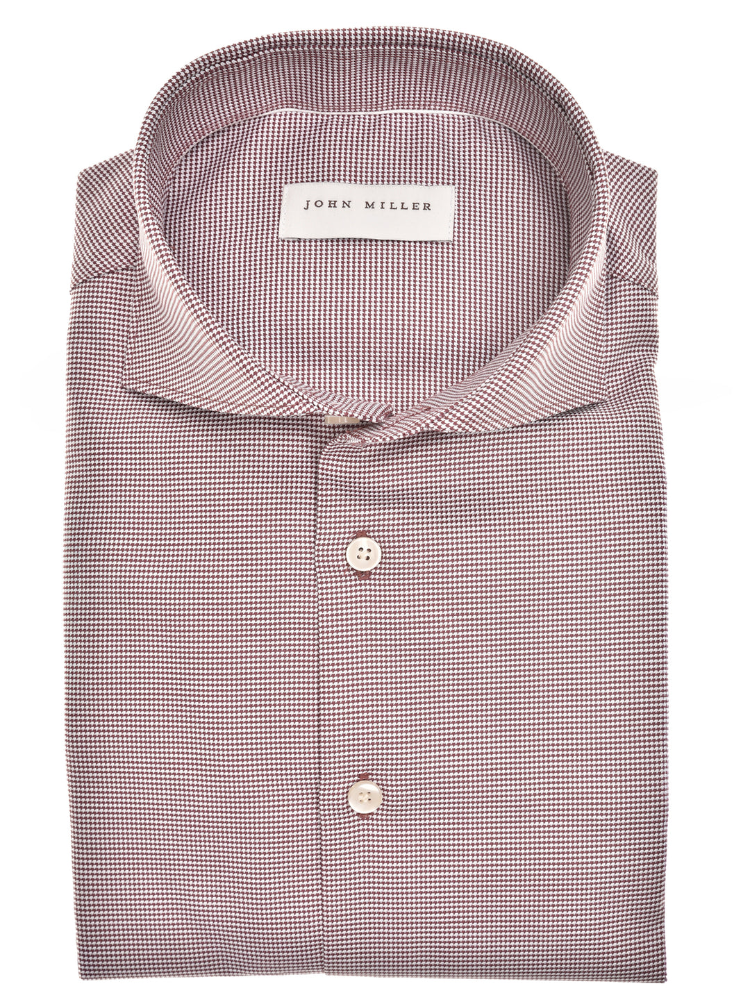 John Miller Slim Fit Overhemd – Rood-100% katoen-HEREN SHIRTS-Rood