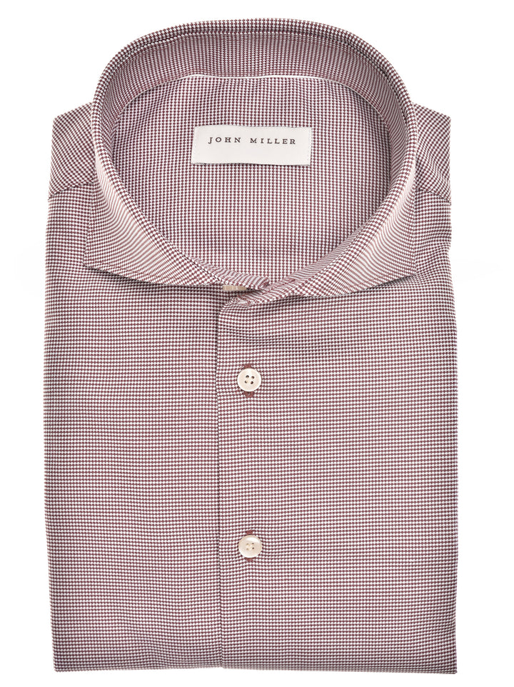 John Miller Slim Fit Overhemd – Rood-100% katoen-HEREN SHIRTS-Rood