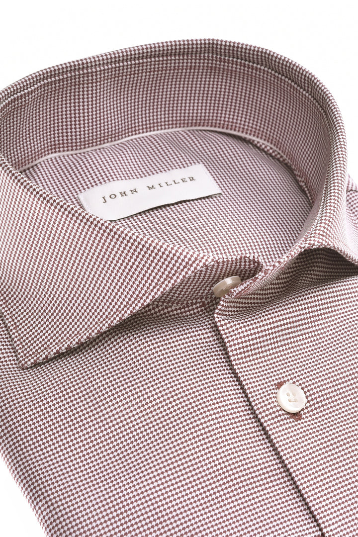 John Miller Slim Fit Overhemd – Rood-100% katoen-HEREN SHIRTS-Rood