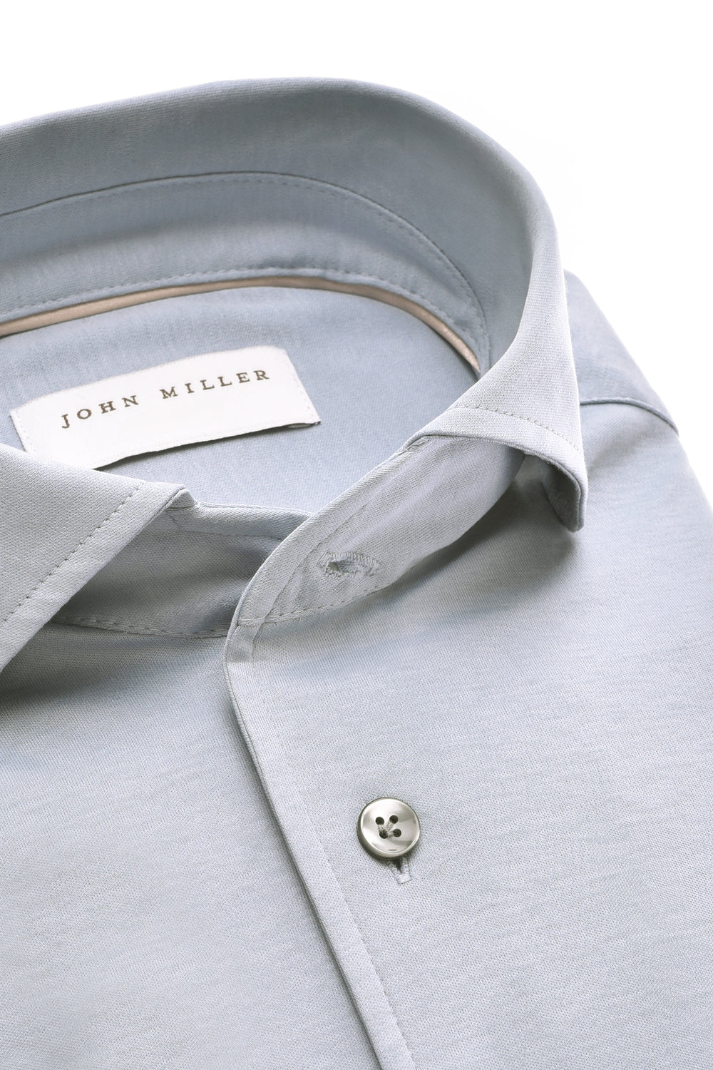 John Miller Slim Fit Polo Lange Mouw – Blauw-100% katoen-HEREN POLO'S & T-SHIRTS-Blauw