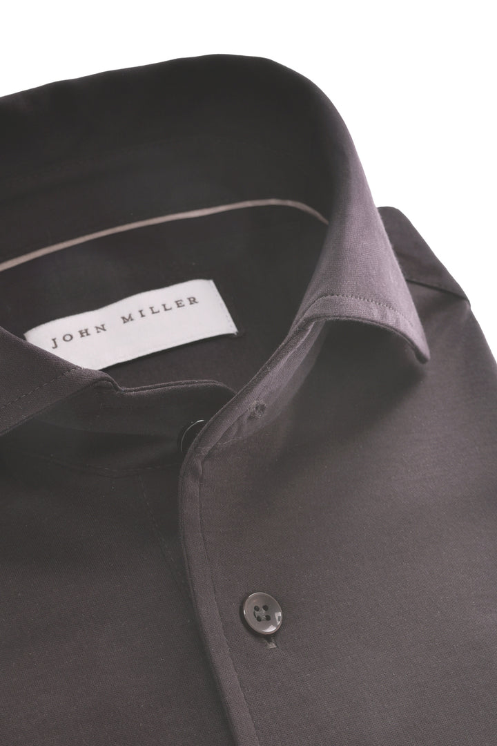 John Miller Slim Fit Polo Lange Mouw – Bruin-100% katoen-HEREN POLO'S & T-SHIRTS-Bruin