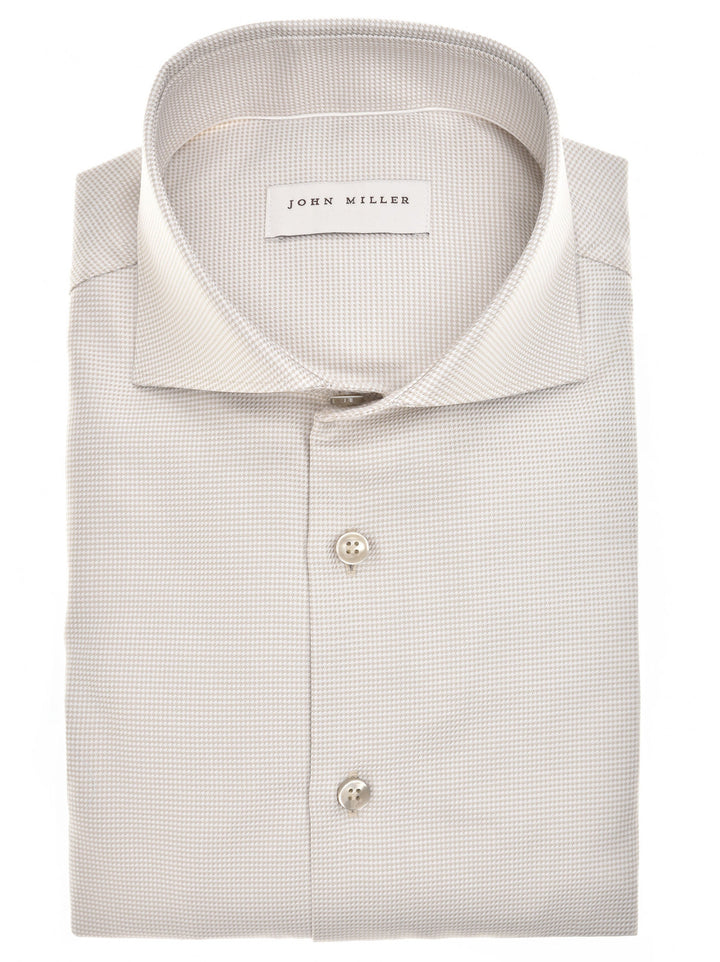 John Miller Tailored Fit  – Grijs-100% katoen-HEREN SHIRTS-Grijs