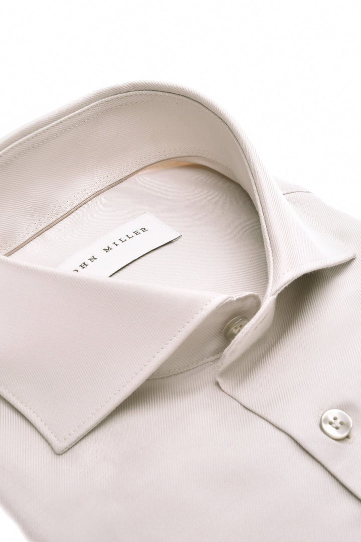 John Miller Tailored Fit – Grijs-100% katoen-HEREN SHIRTS-Grijs