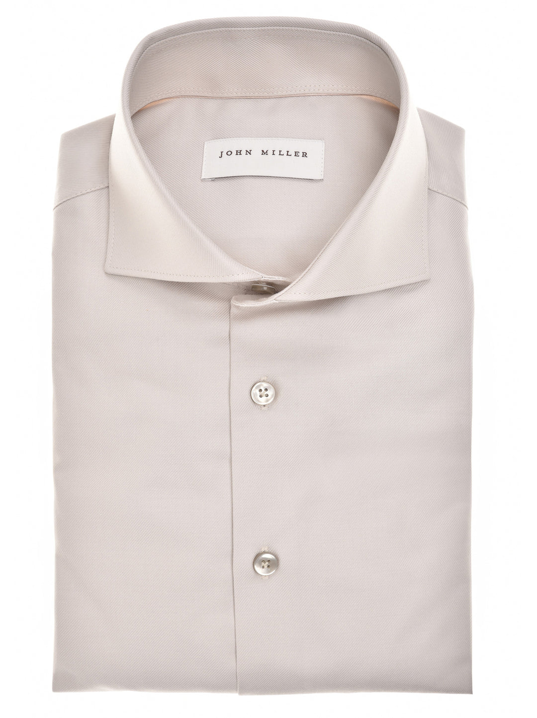 John Miller Tailored Fit – Grijs-100% katoen-HEREN SHIRTS-Grijs