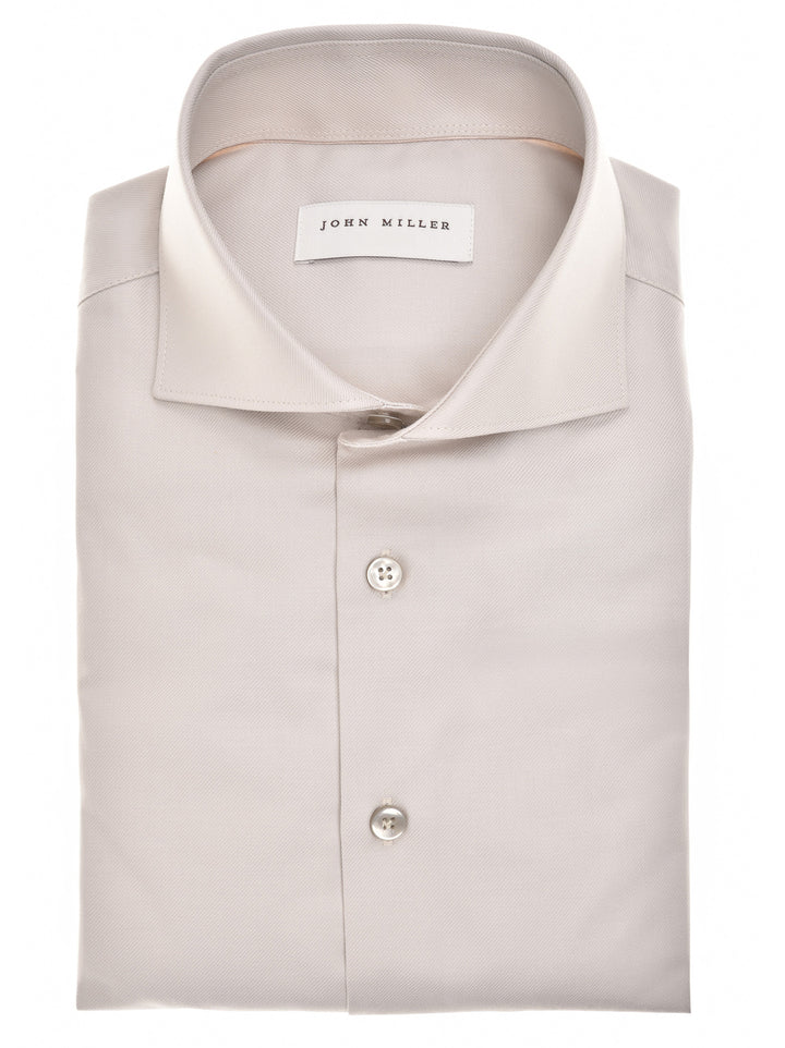 John Miller Tailored Fit – Grijs-100% katoen-HEREN SHIRTS-Grijs