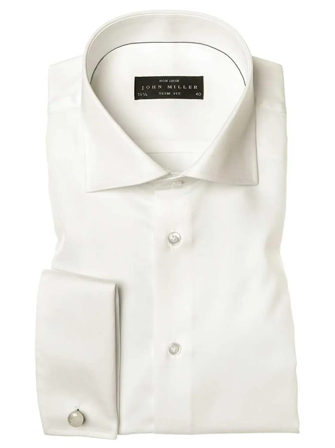 John Miller tailored fit NOS-100% katoen-HEREN SHIRTS-Beige