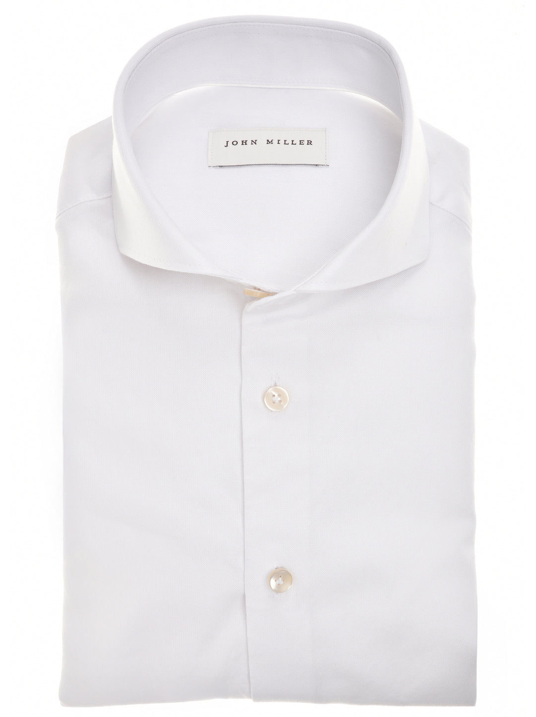 John Miller Tailored Fit Overhemd – Wit-100% katoen-HEREN SHIRTS-Wit