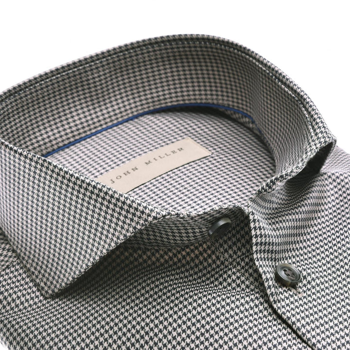 John Miller tailored fit shirt-100% katoen-HEREN SHIRTS-Bruin