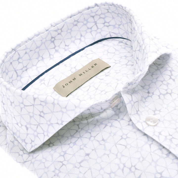 John Miller tailored fit shirt-HEREN SHIRTS-Blauw