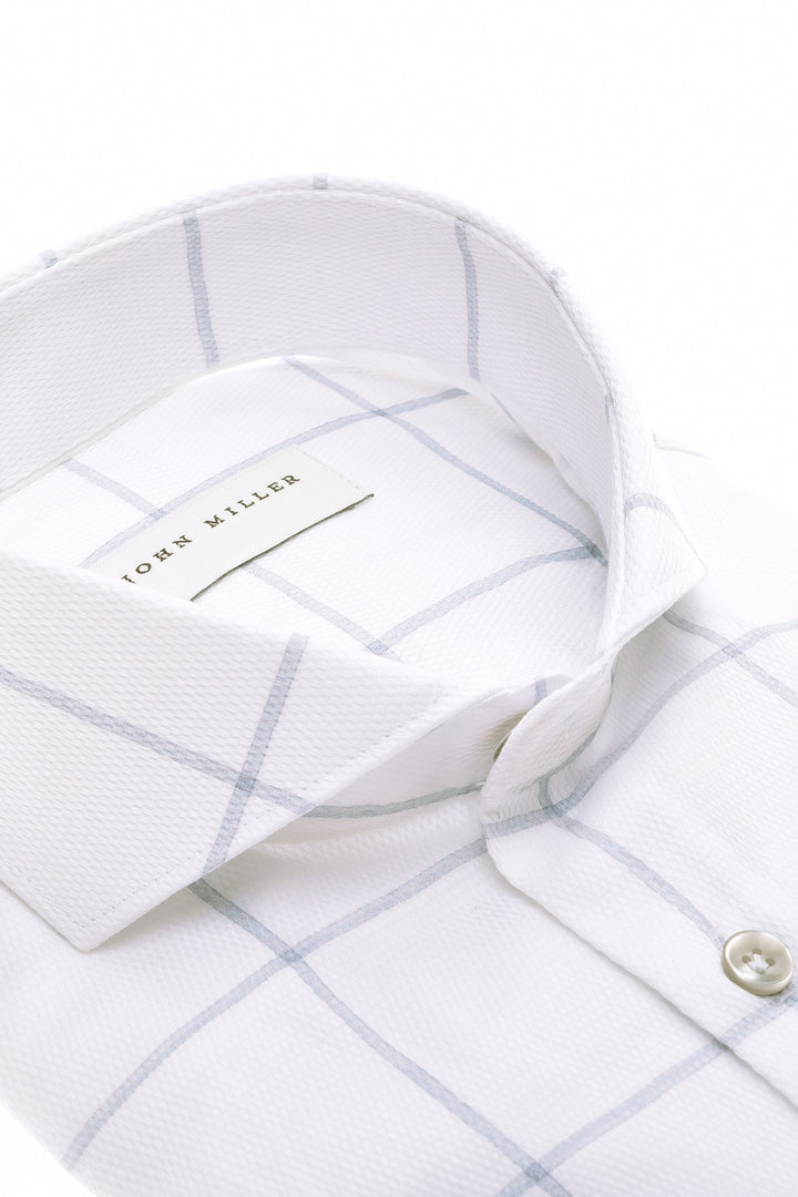 John Miller Tailored Fit – Wit-100% katoen-HEREN SHIRTS-Wit