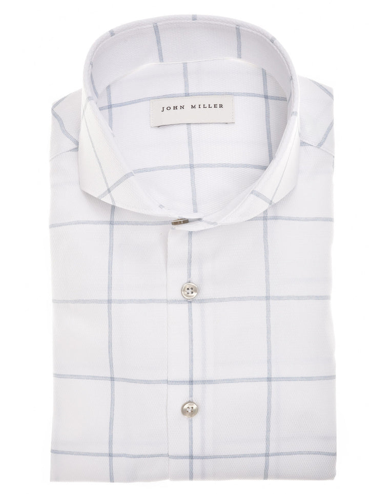 John Miller Tailored Fit – Wit-100% katoen-HEREN SHIRTS-Wit