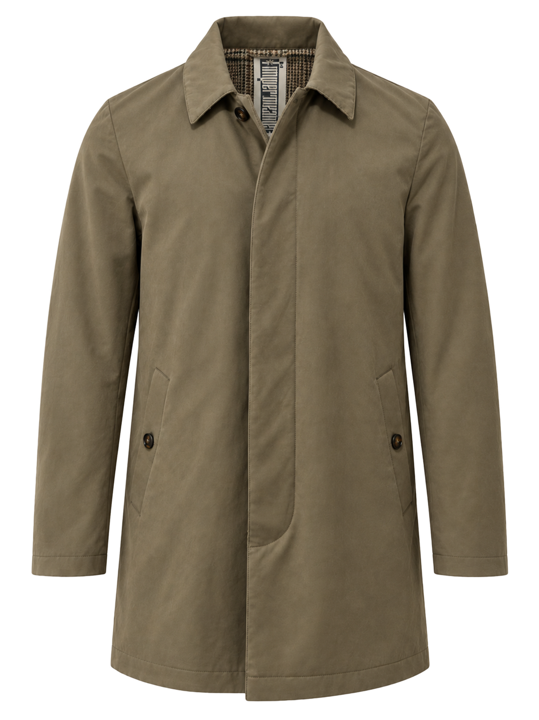 L'Impermeabile Brando Car Coat – Beige-45% katoen, 39% polyester, 16% nylon<br />Voering: 100% wol-HEREN JASSEN & JACKS-B