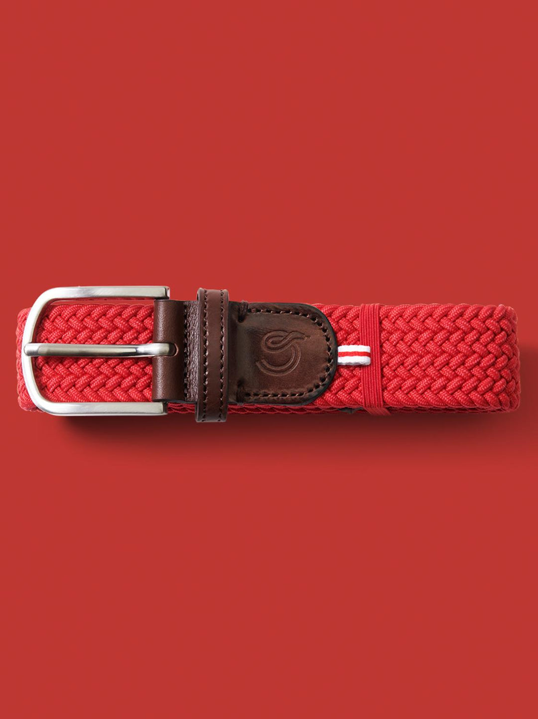 La Boucle riem BRUSSELS-Vegan leder-HEREN SCHOENEN & RIEMEN-Rood