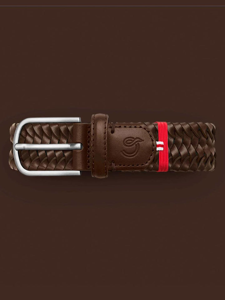 La Boucle riem ROMA-Vegan leder-HEREN SCHOENEN & RIEMEN-Bruin
