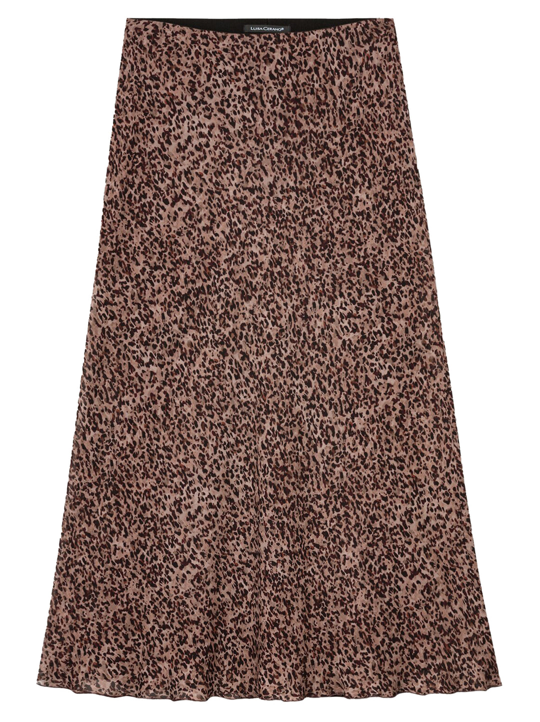 Luisa Cerano A‑lijn Rok – Bruin-100% viscose-DAMES ROKKEN-Bruin