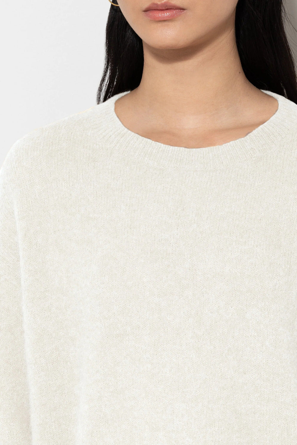 Luisa Cerano Alpaca mix sweater -Buitenstof: 71% alpaca, 22% polyamide, 4% wol, 3% elastaan<br />-DAMES TRUIEN & VESTEN-R