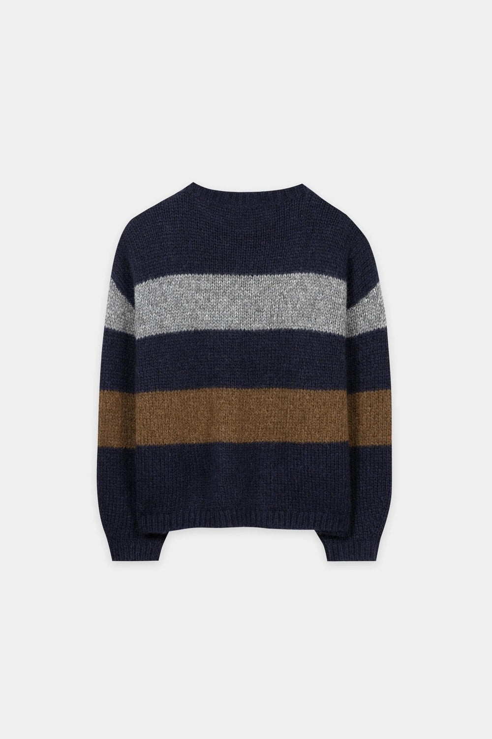 Luisa Cerano Alpaca Trui met Patroon – Blauw-44% polyamide, 34% alpaca, 22% wol-DAMES TRUIEN & VESTEN-Divers