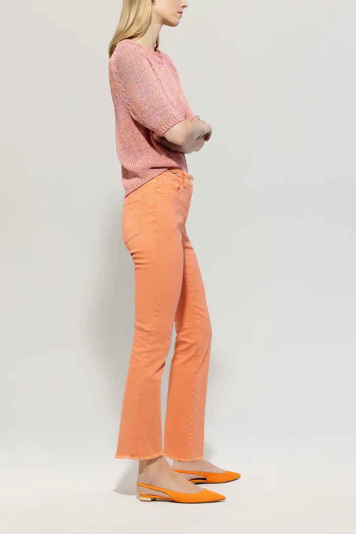 Luisa Cerano Authentic Babyflare-98% katoen, 2% elasthaan-DAMES BROEKEN-Oranje