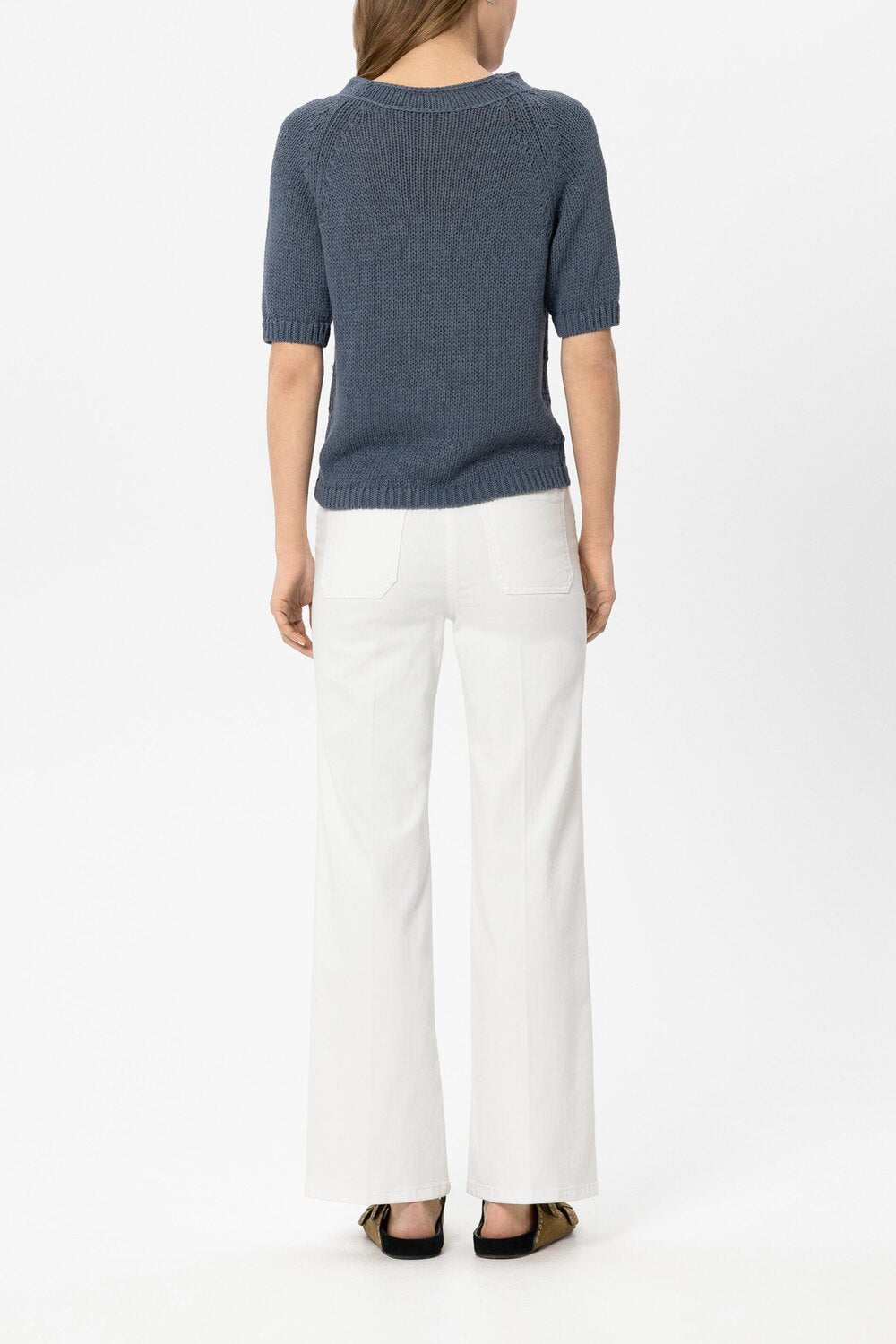 Luisa Cerano Authentic flared jeans – Wit-89% katoen, 9% elastomultiester, 2% elastaan-DAMES BROEKEN-Wit