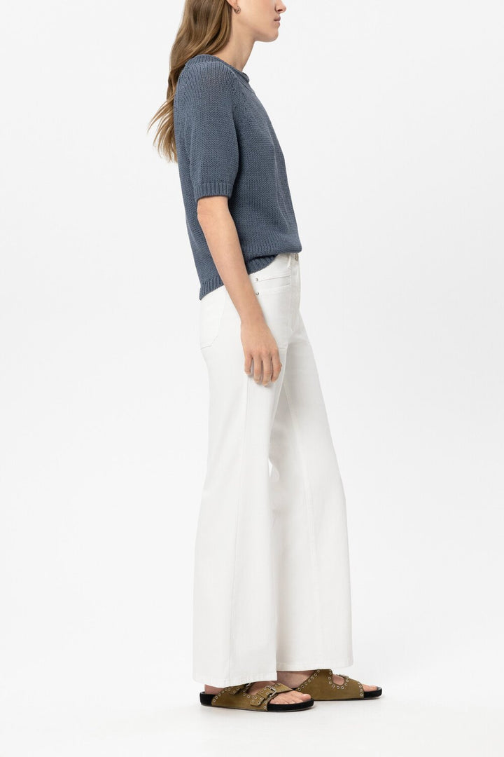 Luisa Cerano Authentic flared jeans – Wit-89% katoen, 9% elastomultiester, 2% elastaan-DAMES BROEKEN-Wit