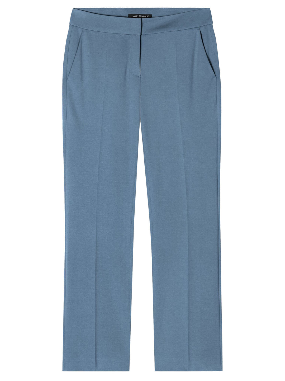 Luisa Cerano babyflare Punto-Milano-Materiaal buitenkant: 53% viscose, 41% Polyamide, 6% elastaan-DAMES BROEKEN-Blauw