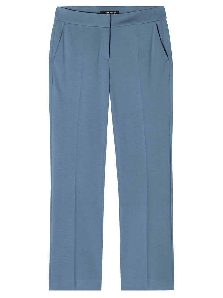 Luisa Cerano babyflare Punto-Milano-Materiaal buitenkant: 53% viscose, 41% Polyamide, 6% elastaan-DAMES BROEKEN-Blauw