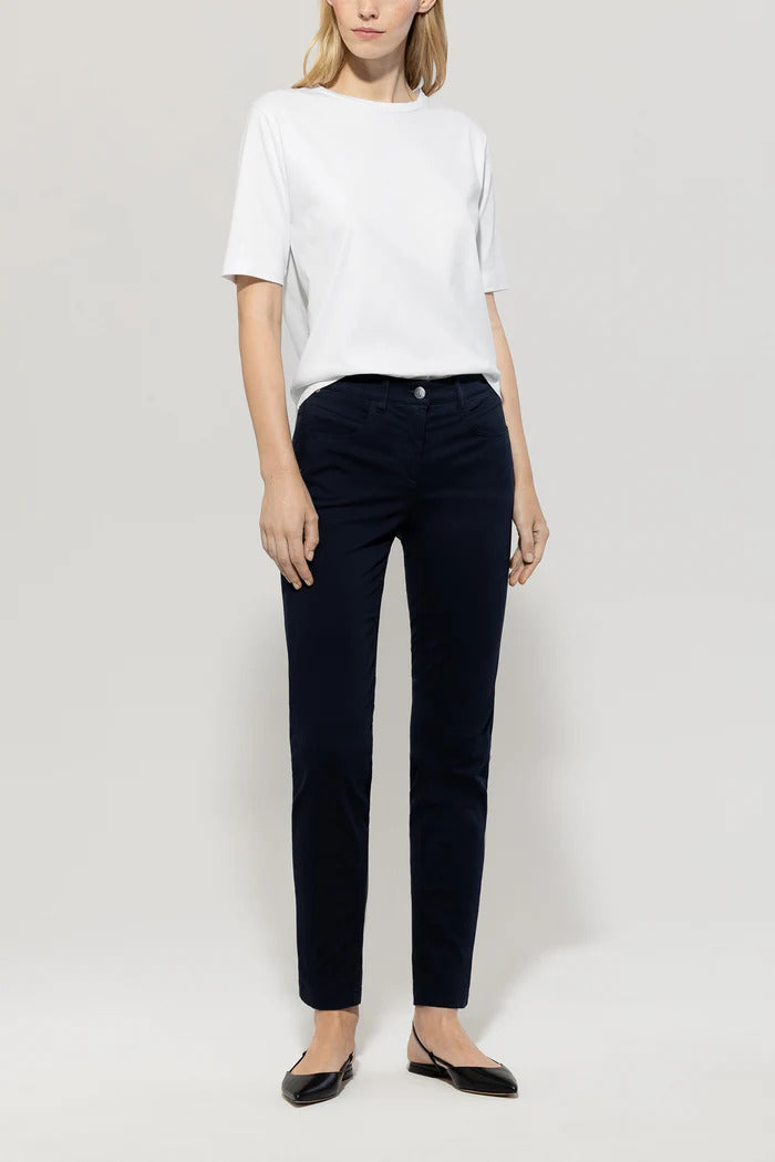 Luisa Cerano Basic T-shirt Korte Mouw – Wit-100% katoen-DAMES TOPS & BLOUSES-Wit