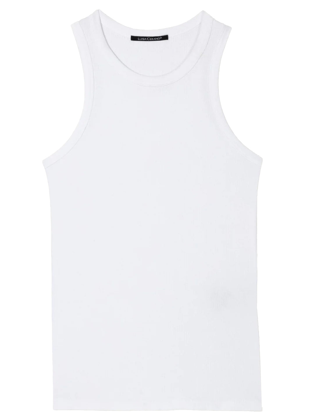 Luisa Cerano Basic Top – Wit-97% katoen, 3% elasthaan-DAMES TOPS & BLOUSES-Wit