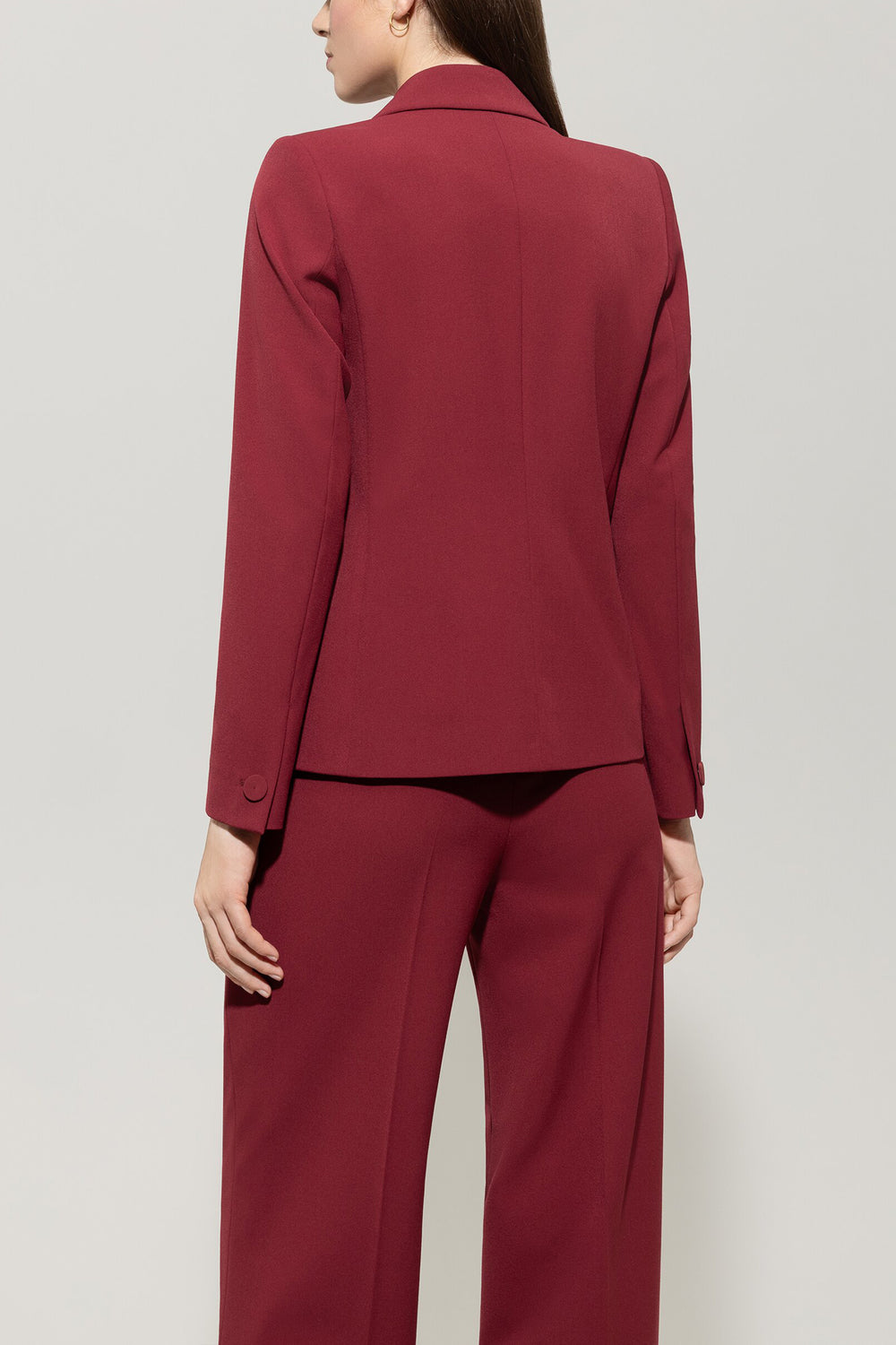 Luisa Cerano Blazer Lange Mouw – Rood-57% viscose, 43% polyester,-DAMES BLAZERS & GILETS-Rood