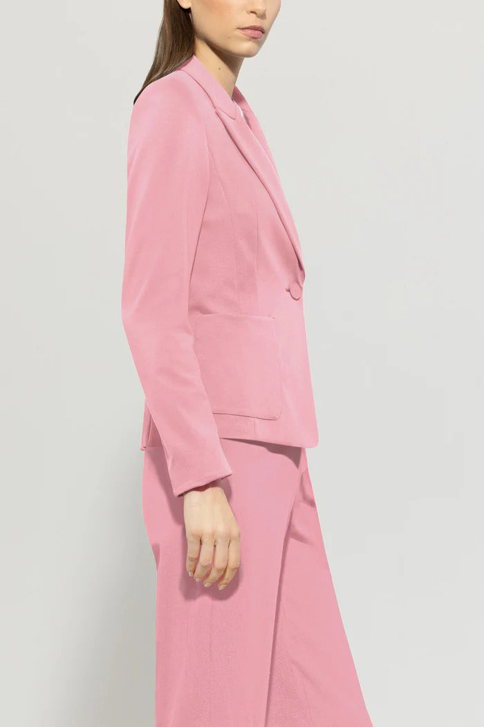 Luisa Cerano blazer Punto-Milano-45% viscose, 35% polyamide, 8% elasthaan -DAMES BLAZERS & GILETS-Roze