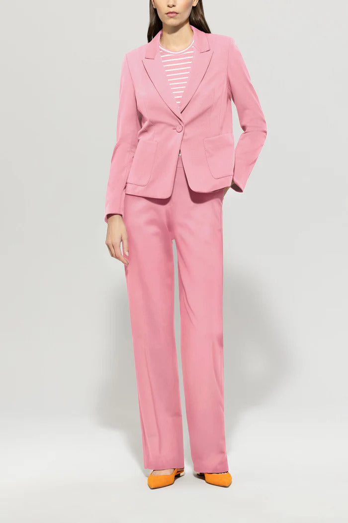 Luisa Cerano blazer Punto-Milano-45% viscose, 35% polyamide, 8% elasthaan -DAMES BLAZERS & GILETS-Roze