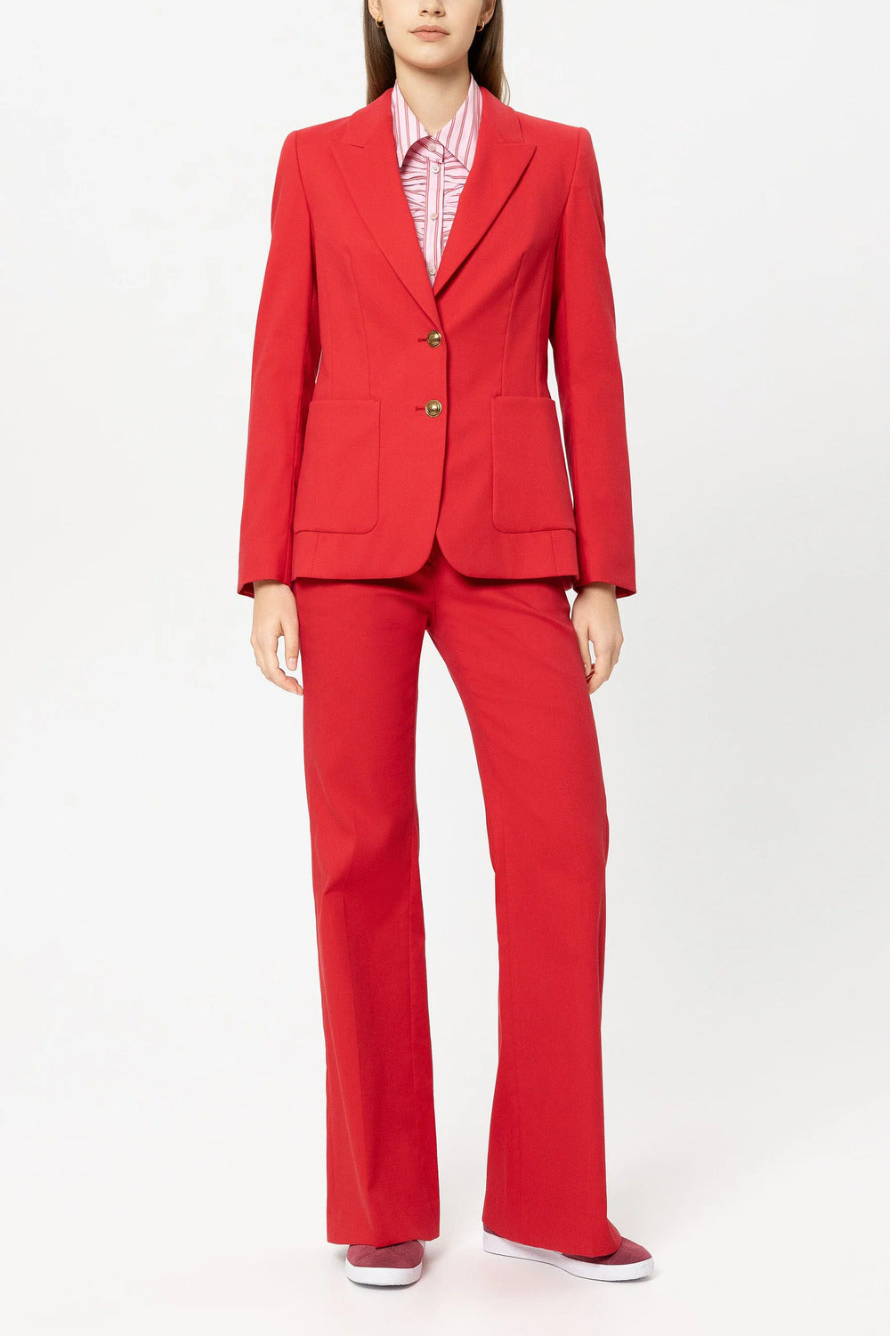 Luisa Cerano Blazer – Rood-97% katoen, 3% elastaan-DAMES BLAZERS & JASJES-Rood