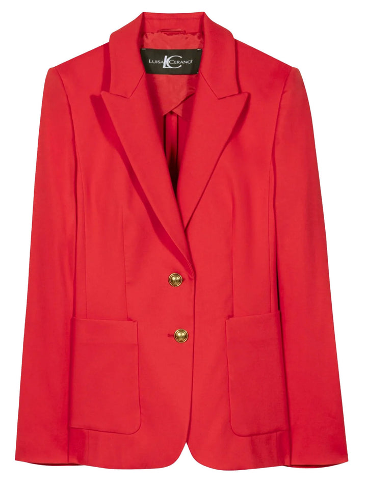Luisa Cerano Blazer – Rood-97% katoen, 3% elastaan-DAMES BLAZERS & JASJES-Rood