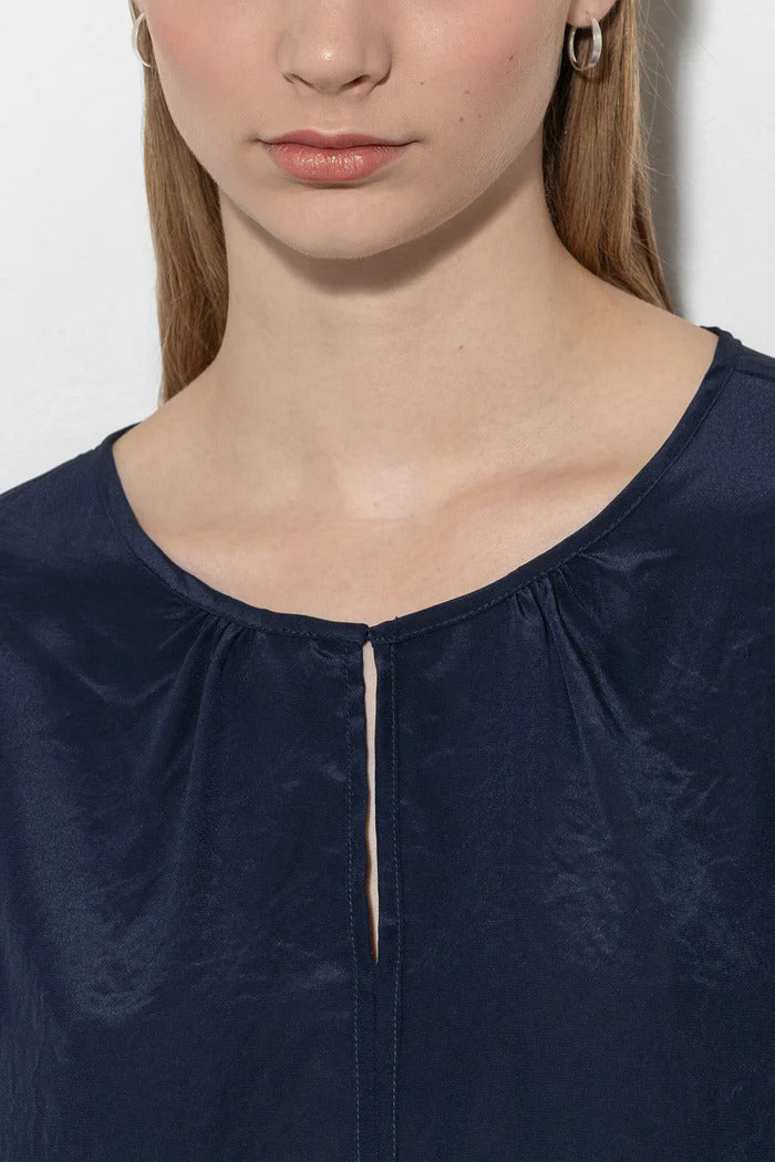 Luisa Cerano blouse 3/4 mouwen-100% Polyester-DAMES TOPS & BLOUSES-Blauw