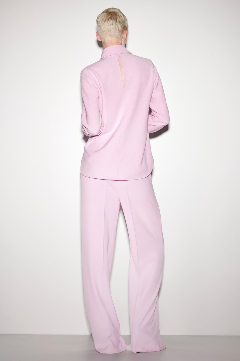 Luisa Cerano blouse-92% polyester, 8% elasthaan-DAMES TOPS & BLOUSES-Paars