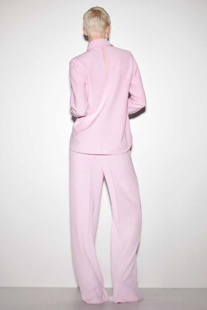 Luisa Cerano blouse-92% polyester, 8% elasthaan-DAMES TOPS & BLOUSES-Paars