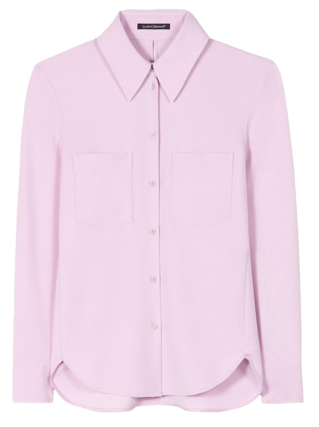 Luisa Cerano blouse-92% polyester, 8% elasthaan-DAMES TOPS & BLOUSES-Paars