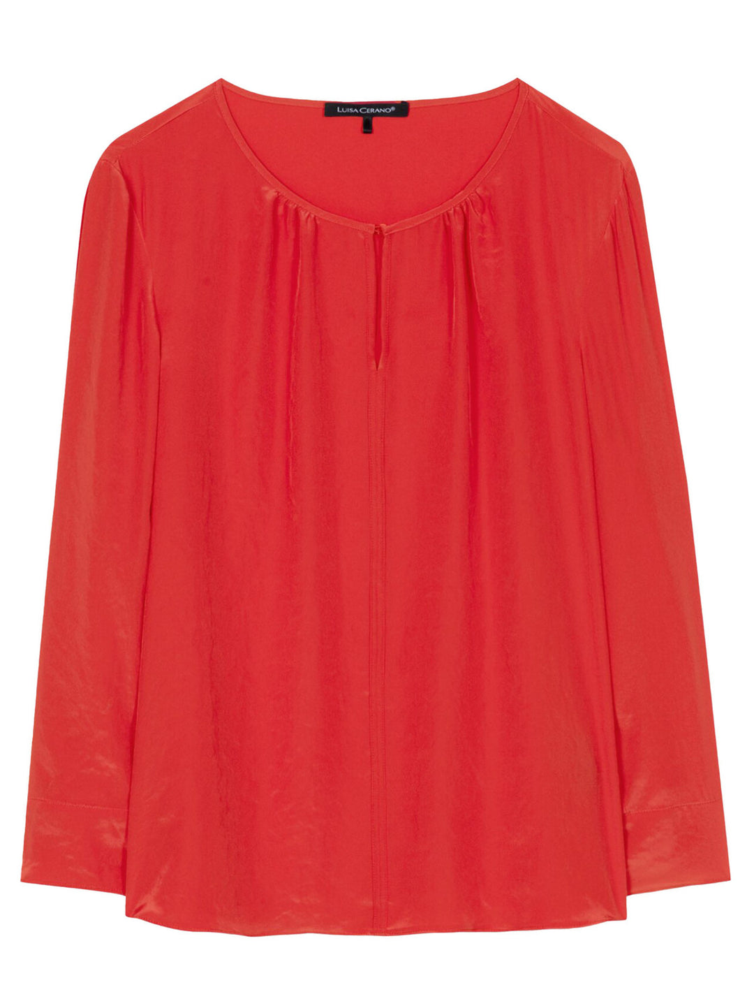 Luisa Cerano Blouse Lange Mouw – Rood-100% polyester-DAMES TOPS & BLOUSES-Rood
