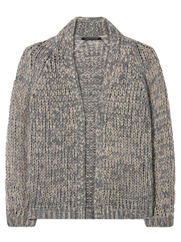 Luisa Cerano bouclé vest-82% wol, 11% polyester, 7% polyester (gemetalliseerd)-DAMES TRUIEN & VESTEN-Grijs