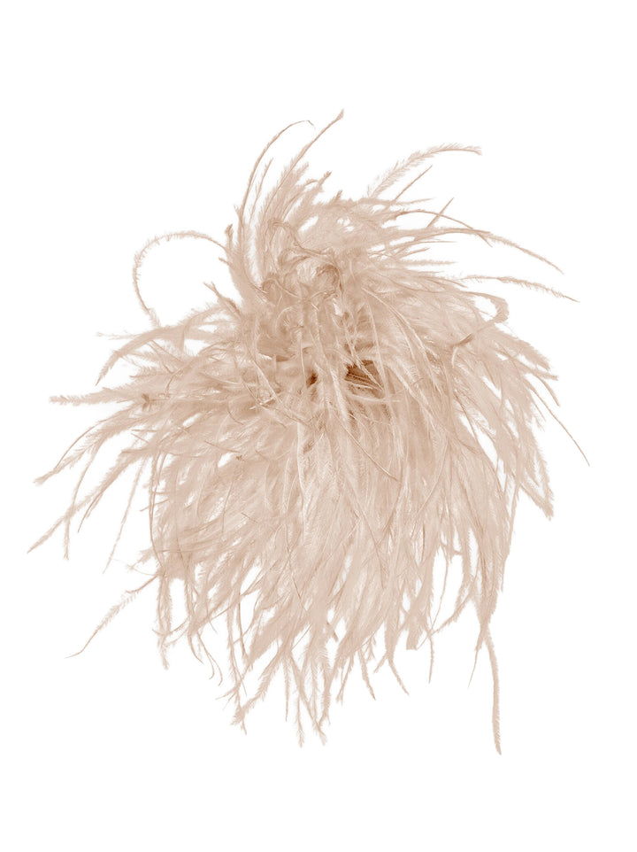 Luisa Cerano – Bruin Accessoire -100% struisvogelveer-DAMES ACCESSOIRES-Bruin