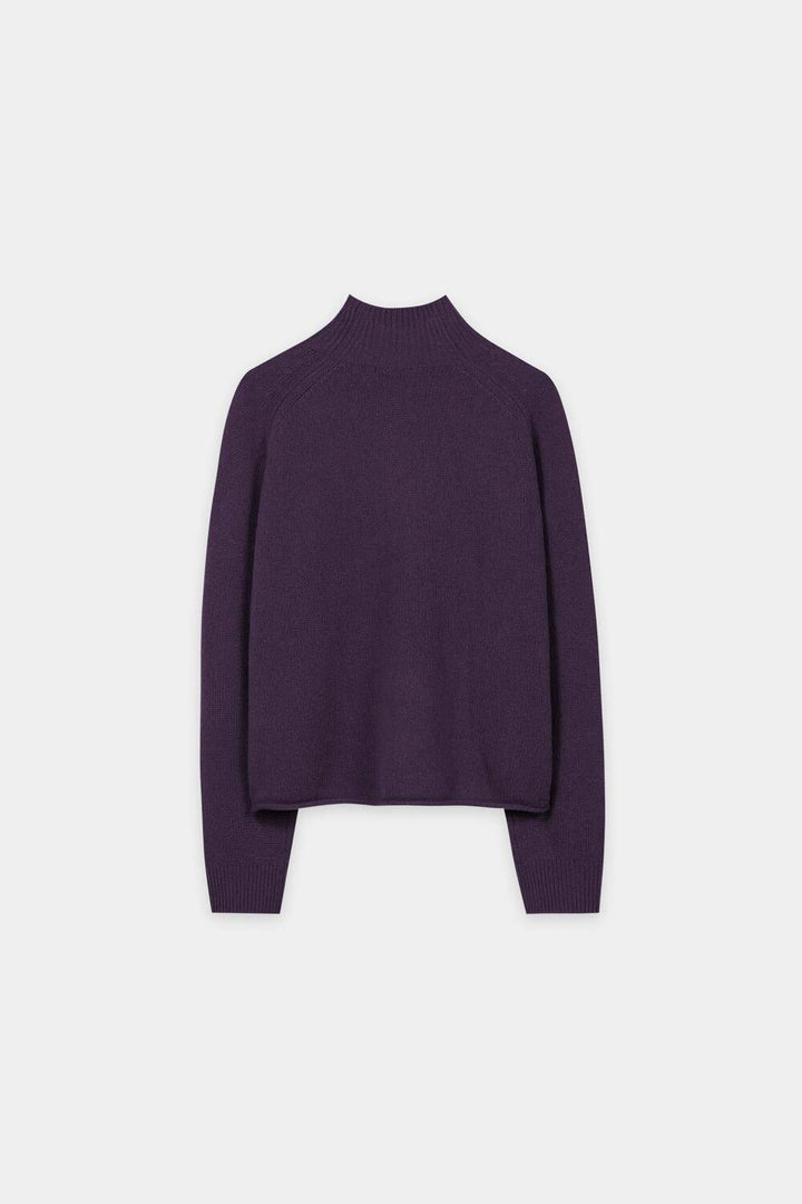 Luisa Cerano Cashmereblend Coltrui – Paars-80% wol, 20% kasjmier-DAMES TRUIEN & VESTEN-Paars